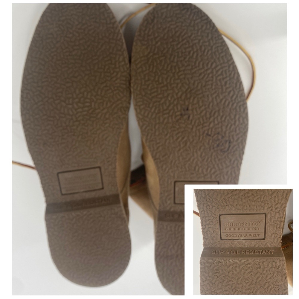 Golden Fox Footwear  Boondocker Service Boot Rough Out Leather Beige Size 9.5 - Picture 8 of 8